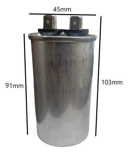 Capacitor 35uf 370vac Y 440vac Aluminio Qe Quality 35-4d