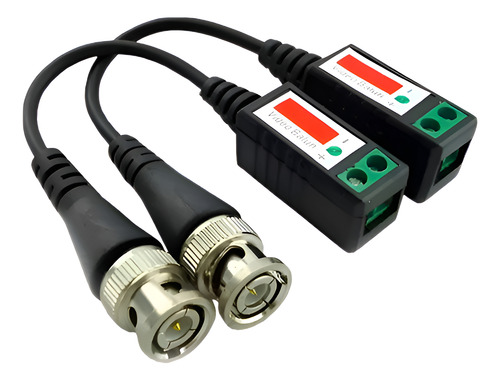 12 Conectores Balun De Vídeo Bnc Transceptor Pasivo Utp Cat5
