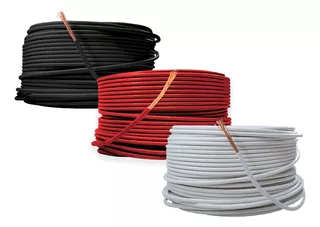 Kit 3 Cables Eléctrico Calibre 12 Blanco, Negro Y Rojo 50mts