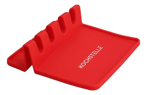 Pad Soporte Utensilios De Cocina Silicona Kochstelle Color Rojo