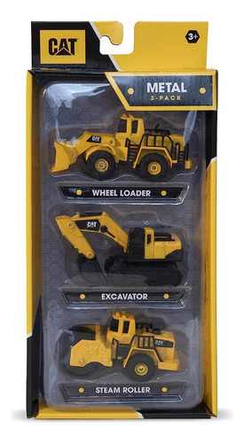 Cat Excavadora Rodillo Y Cargador  Escala Colección Diecast