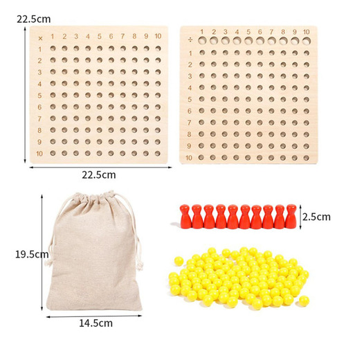 Tablero De Multiplicación Y División Montessori, Material