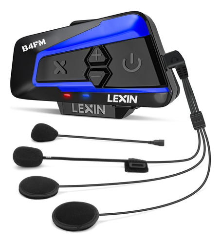 Casco Lexin B4 De 10 Vías Con Intercomunicador Bluetooth Par