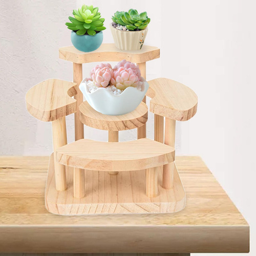 Elegante Expositor De Madera Para Joyas Y Escalera