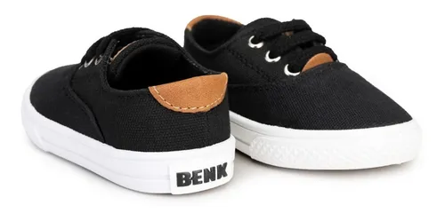 Zapatillas De Cordones Lona Negra Bebes ni os M. Denver