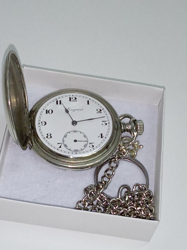 Antiguo Reloj Bolsillo Longines Caja De Acero 