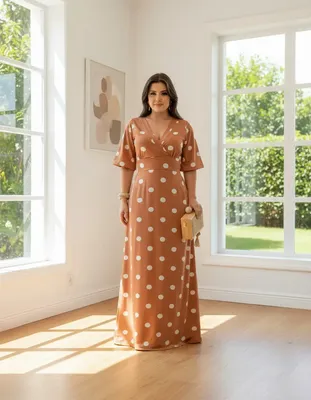 Vestido Longo Evangélico Estampado