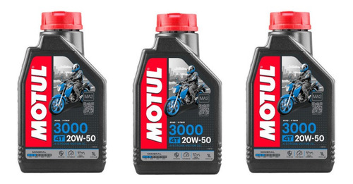 Aceite Motul 20w50 3000 Kit 3 Litros Harley Davidson