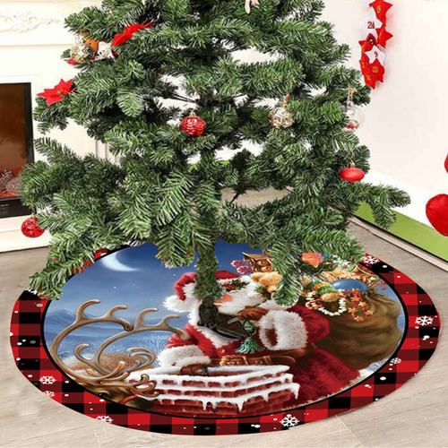 Soporte Para Árbol De Navidad De 90 Cm Con Falda De Árbol De