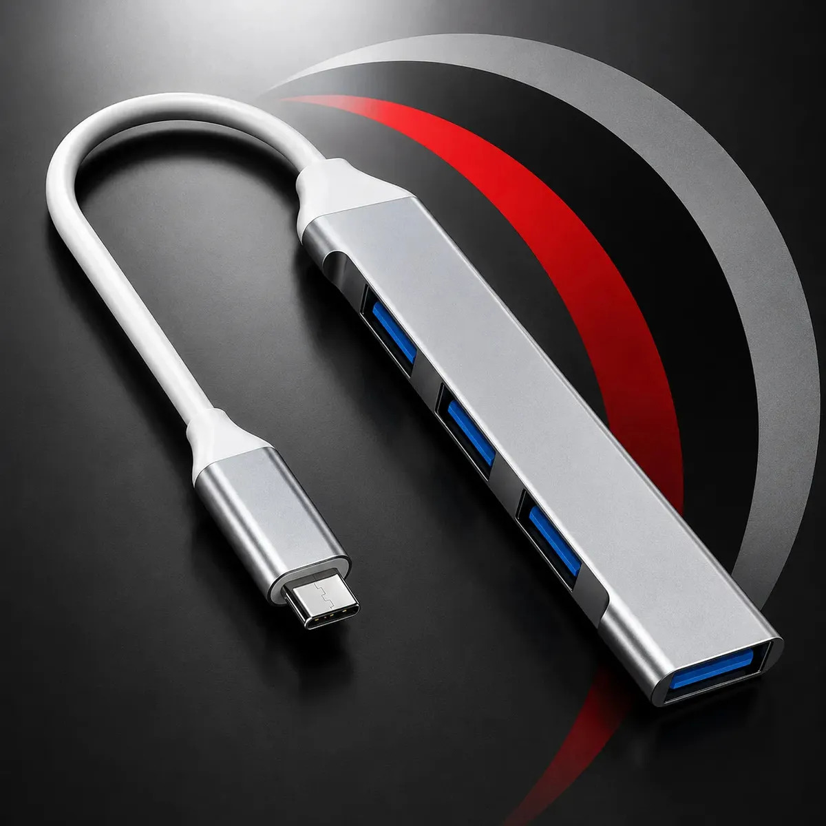 Hub Usb Type C 5 Gbps Extensor Adaptador 4 Portas Usb 3.0 Computador Pc Notebook Celular Smartphone Tablet Chrome Technology
