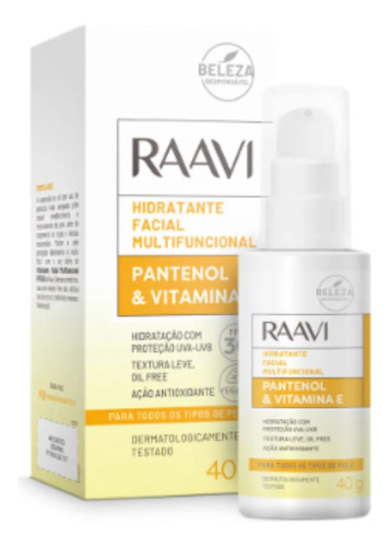 Hidratante Facial Com Protetor Fps 30 Multifuncional Raavi