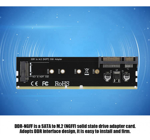 Adaptador Ddr3 Ddr4 Ddr2 A Ssd M2 M.2 Ngff B Key Riser Card