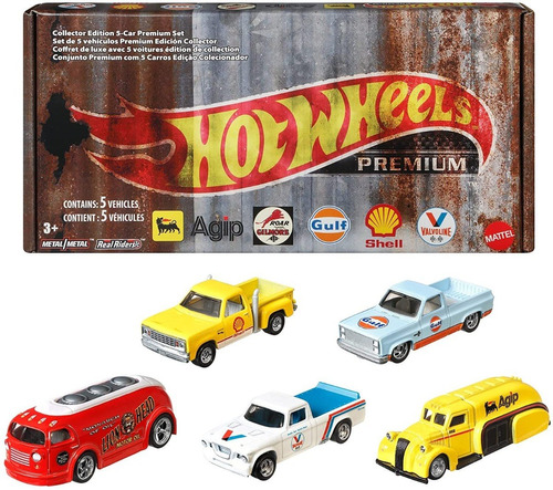 Hot Wheels Premium Colección Completa X 5 Oil Gomas Gulf