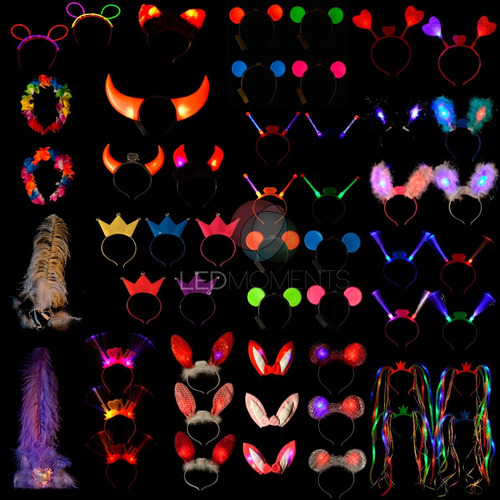 Pack Cotillon Luminoso Combo Led Fluo 50 Art 20/25 Personas