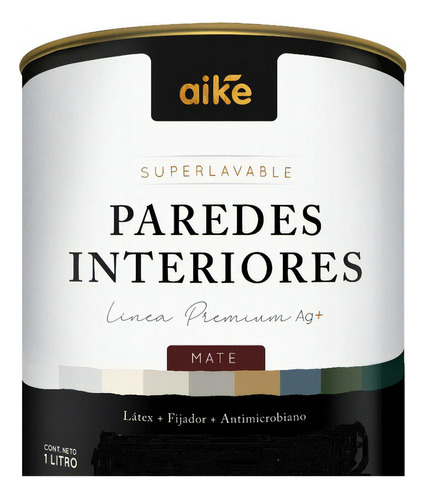 Aike Látex Colores Mate Superlavable 1 Lt Mapache Color Araucaria