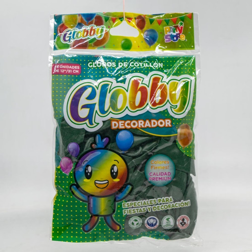 Globos Decorador Globby 12 Pulgadas X 25 Uni Color Verde Esmeralda