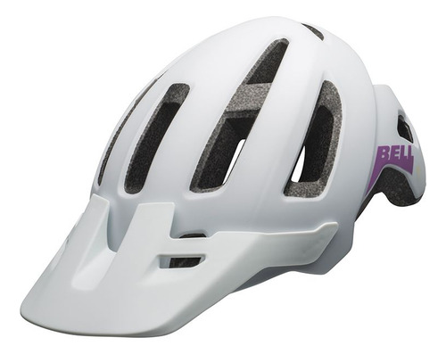 Casco Bell Nomad Jr Bicicleta Ciclismo Juvenil - Palermo Color White/purple Talle Unico (52-57cm)