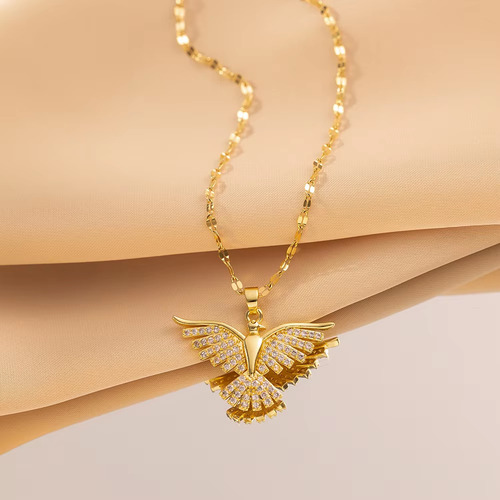 Collar Fénix Símbolo De Poder Y Renacimiento Piedra Circón