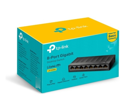 Switch 8 Puertos Tp-link 1000mbps Gigabit Metal Ls1008g