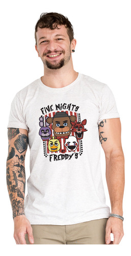 Polera Five Nights Freddy Fnat Face Gamer Algodon Wiwi