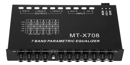 Ecualizador De Audio De 7 Bandas Ajustable Para Auto