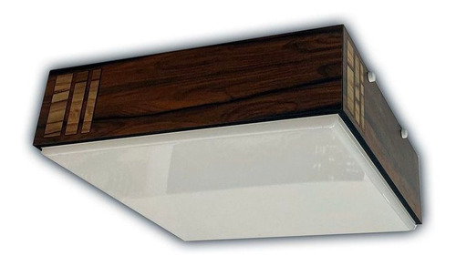 Imagem 3 de 10 de Luminária Plafon Madeira Madeiro Ddek Pfng 50 Cm