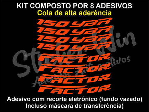 Adesivo De Roda Refletivo Yamaha Factor 150 2024 Mod.a1