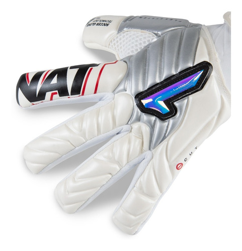Imagen 2 de 5 de Guante De Portero Rinat Meta Gk Alpha Blanco Plata