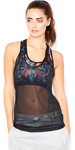 Musculosa Reebok Para Mujer C Mesh Tank Deportes Yoga Danza