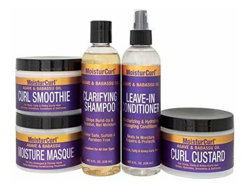 Moisturcurl Wash & Go Hair Styling Completa Bundle Grueso, D