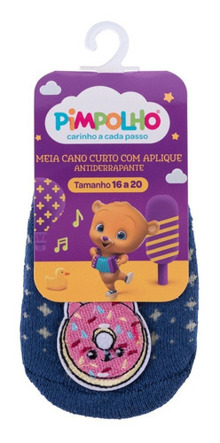 Meia Sapatilha Infantil Antiderrapante 16 Ao 20 - Pimpolho