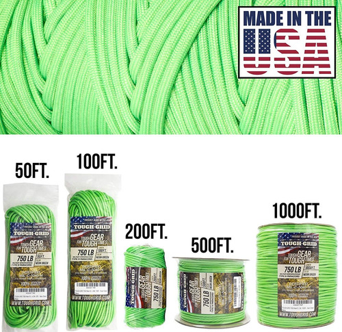 Imagen 7 de 10 de Cuerda Paracaidas Paracord Nylon 305mts. 750lb Grado Militar