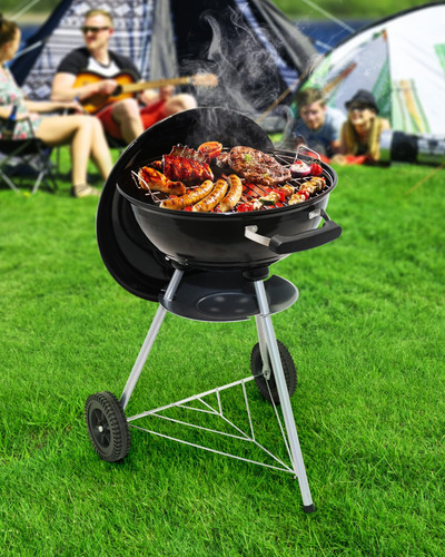 Parrilla De Carbón 46 Cm Para Barbacoa Al Aire Libre Portáti
