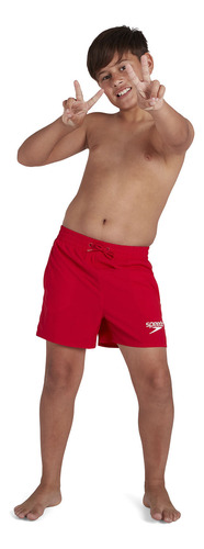 Traje De Baño Short Rojo Essencial 33 Cm Para Niño - Speedo