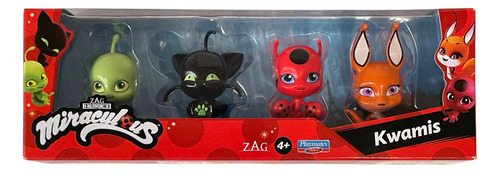 Set De 4 Kwamis Tikki Plagg Wayzz Trixx Miraculous Ladybug (Usado)