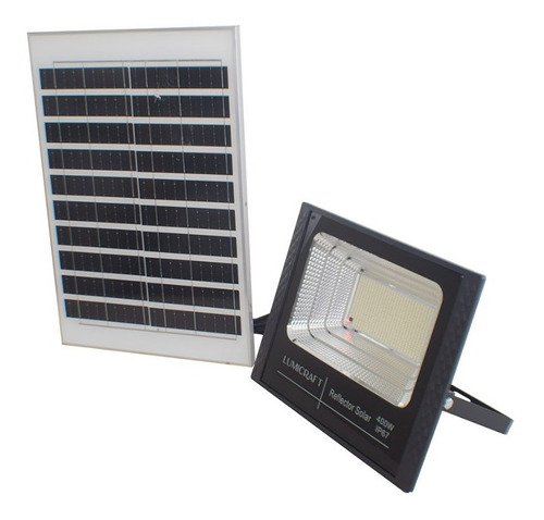 Reflector Led 400w Solar Con Panel Solar Bateria Luz Blanca