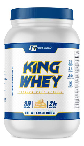 Suplemento Em Pó Ronnie Coleman King Whey Baunilha 900g