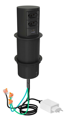 Torre Tomada Automática C/indução 15w 2 Tomadas E Usb Tr03aw
