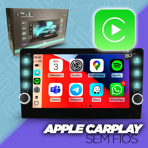 Multimidia + Módulo Hdtv 1080p Carplay Android Peugeot 207