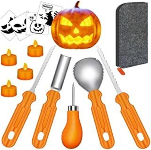 Leriton Kit De Tallado, Diseño De Calabaza De Halloween,