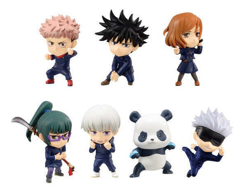 Set 7 Figuras Jujutsu Kaisen Yuji Gojo - Bandai Originales