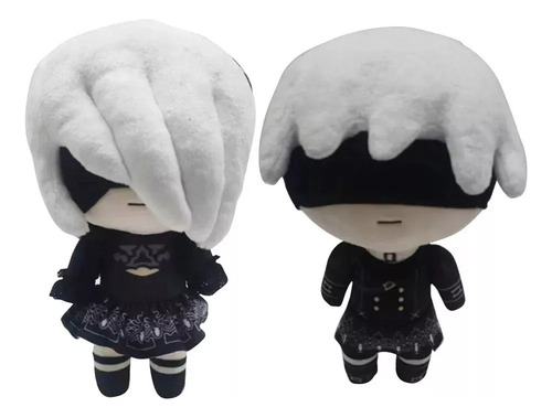Fg Juego 2 Muñecos Peluche Nier Automata 2b 9s, Regalo