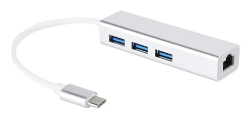 Adaptador Usb 3.0 Ethernet 3 Puerto Hub Tipo C Lan Red Rj45