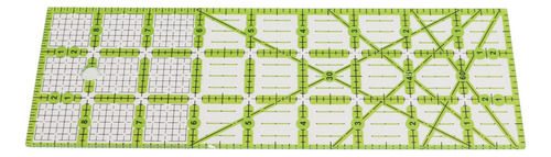 Regla Acolchada, Acrílica, Rectangular, Transparente, Delgad