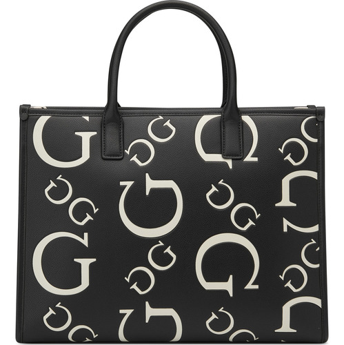 Bolsa Guess Factory Bg958022-bml Acabado de los herrajes Níquel Color Negro Correa de hombro Negro Diseño de la tela Lisa