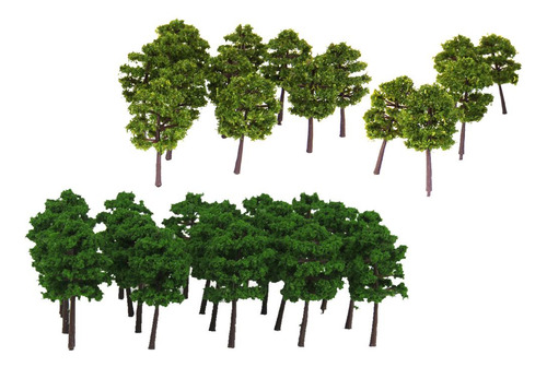 80x Modelo Ferroviario Paisaje Árbol Calle Arquitectura