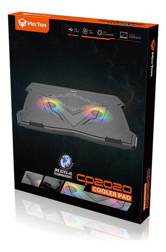 Ventilador Para Notebook Meetion Cp2020 Hasta 15.6  Luz Led 