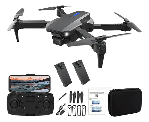 comprar Mini drone LSRC LS-E88 com câmera HD preto 2.4GHz 2 baterias