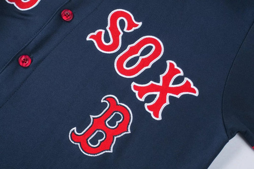 Mlb Original Jerse Hombre Boston Red Sox Azul Marino