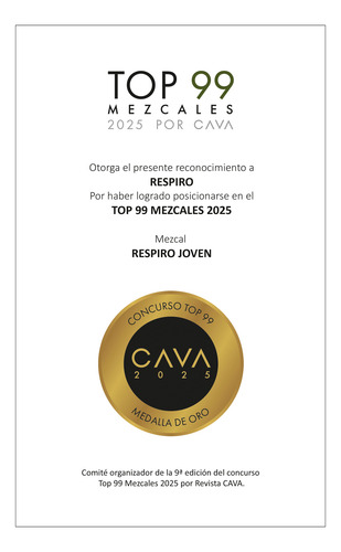 Mezcal Artesanal Joven Respiro